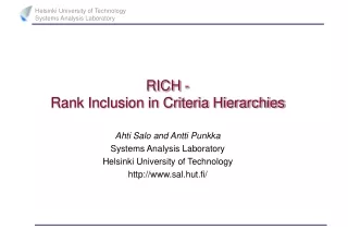 RICH -  Rank Inclusion in Criteria Hierarchies