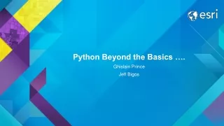 Python Beyond the Basics ….