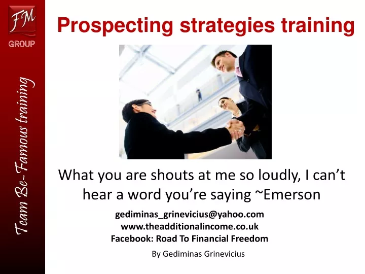 prospecting strategies training