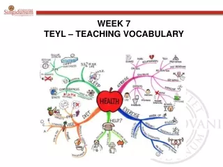 WEEK 7 TEYL – TEACHING VOCABULARY