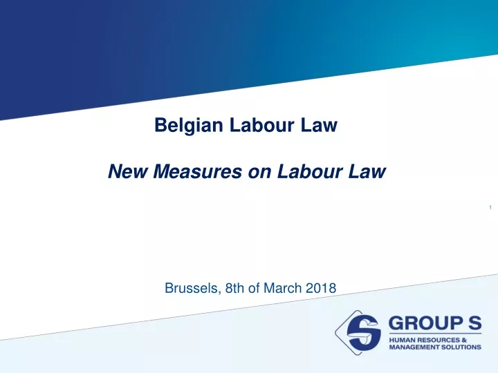 belgian labour law new measures on labour law
