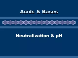 Neutralization &amp; pH