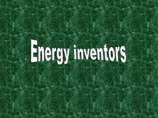Energy inventors