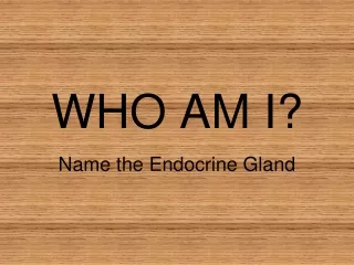 WHO AM I?