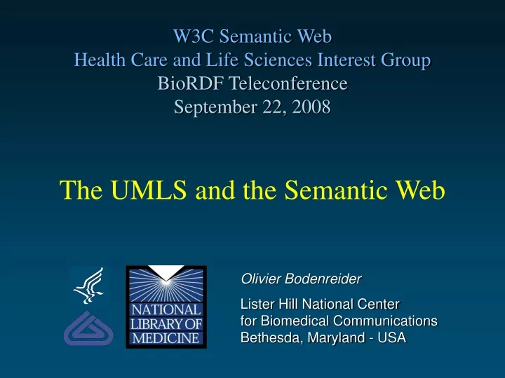 w3c semantic web health care and life sciences