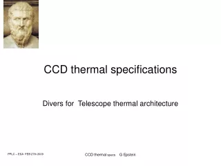 CCD thermal specifications