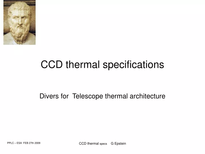 ccd thermal specifications