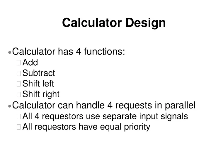 calculator design