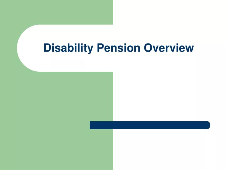 disability pension overview