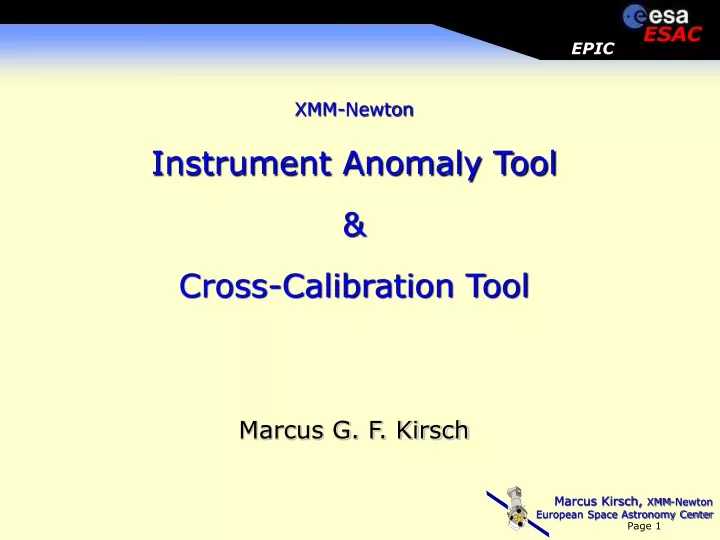xmm newton instrument anomaly tool cross
