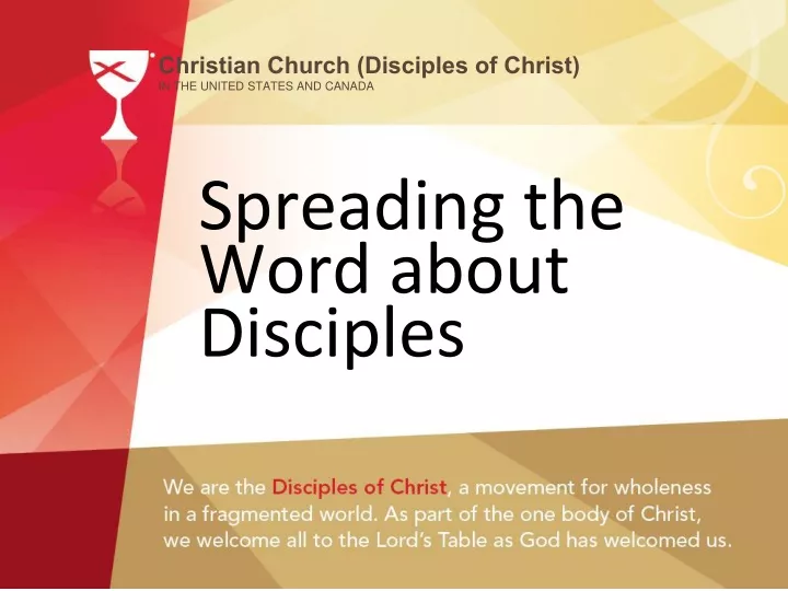 spreading the word about disciples