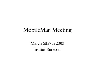 MobileMan Meeting