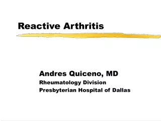 Reactive Arthritis