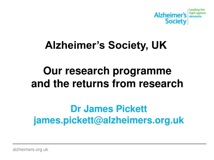 alzheimer s society uk our research programme
