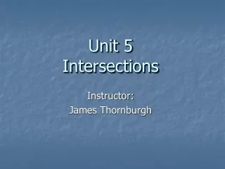 Instructor: James Thornburgh