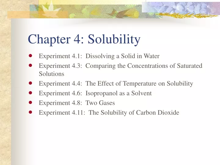 chapter 4 solubility