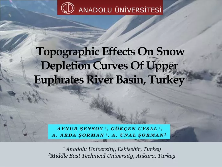 topographic effects on snow depletion curves of upper euphrates river basin turkey