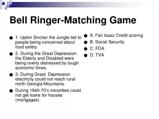Bell Ringer-Matching Game