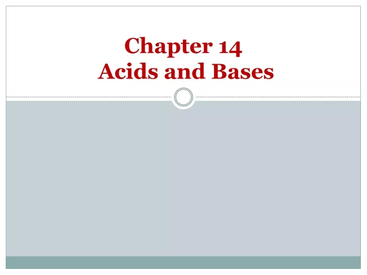 Ppt Chapter 14 Acids And Bases Powerpoint Presentation Free Download Id 9580572