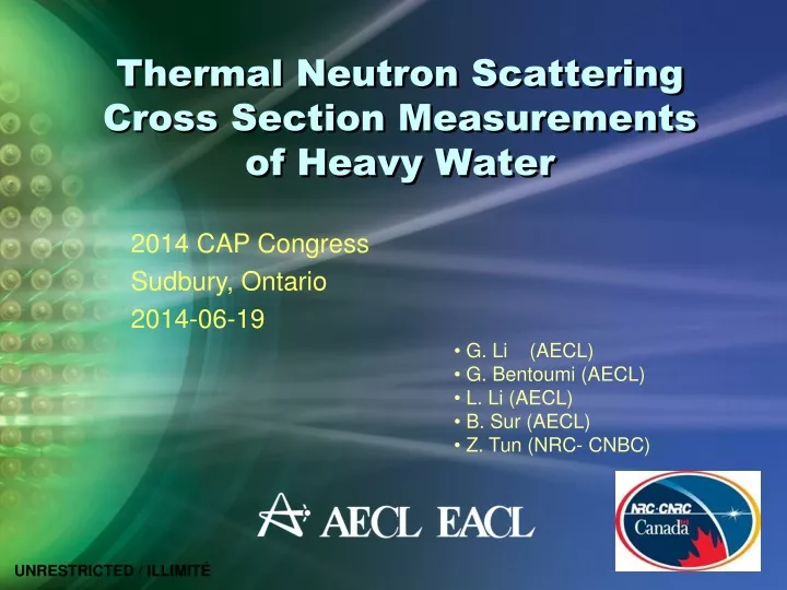thermal neutron scattering cross section measurements of heavy water