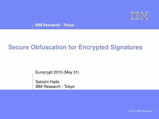 Secure Obfuscation for Encrypted Signatures