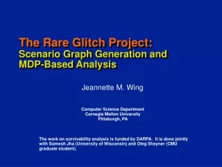The Rare Glitch Project: Scenario Graph Generation and MDP-Based Analysis