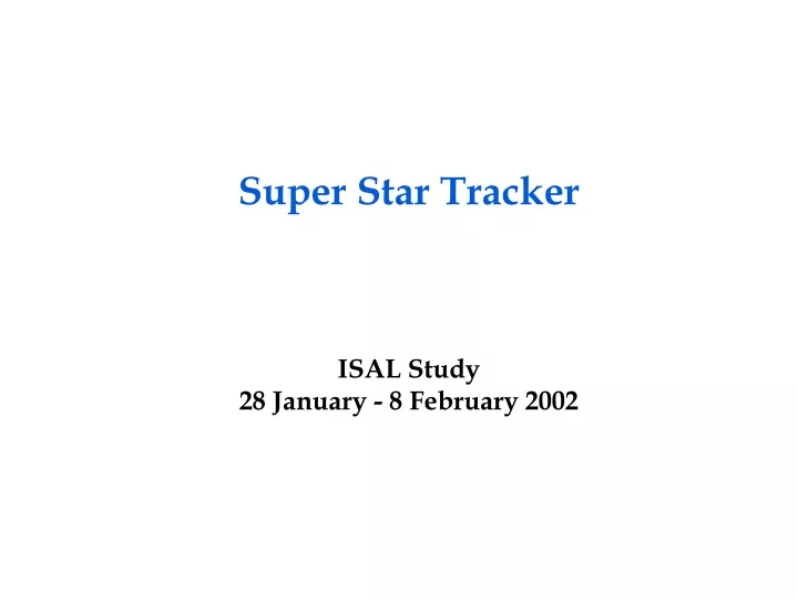 super star tracker