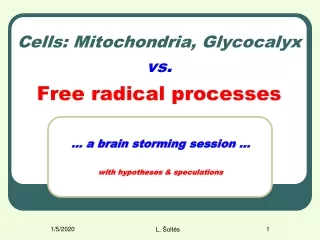 Cells: Mitochondria, Glycocalyx vs. Free radical processes
