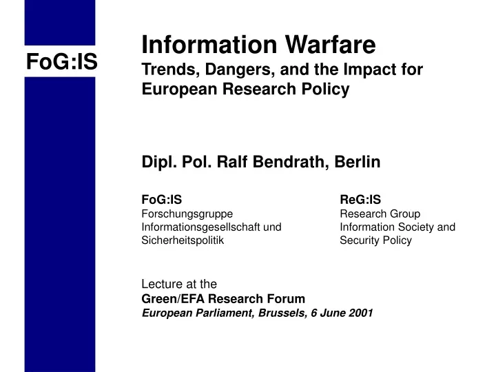 information warfare trends dangers and the impact