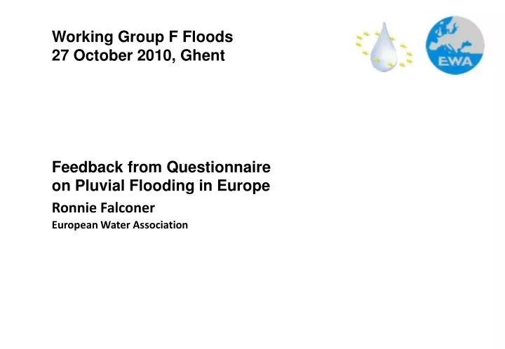 working group f floods 27 october 2010 ghent