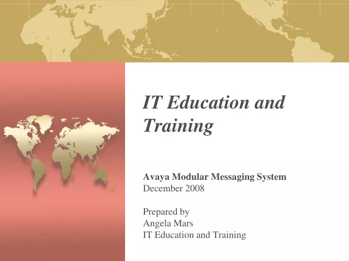 it education and training