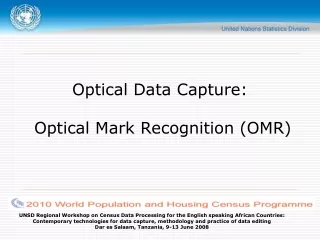 Optical Data Capture:  Optical Mark Recognition (OMR)