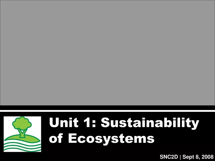 unit 1 sustainability of ecosystems