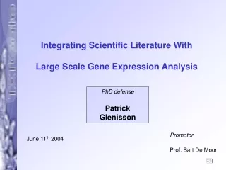 PhD defense Patrick Glenisson