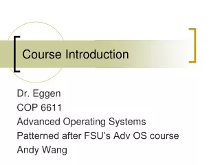 Course Introduction