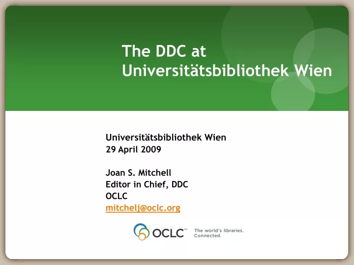 the ddc at universit tsbibliothek wien