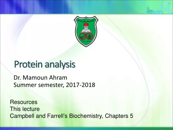 protein analysis