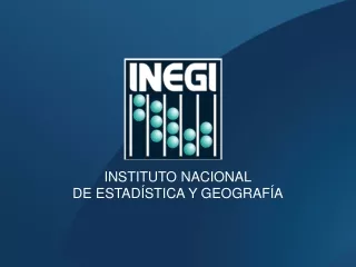 INSTITUTO NACIONAL DE ESTADÍSTICA Y GEOGRAFÍA