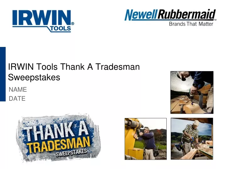 irwin tools thank a tradesman sweepstakes