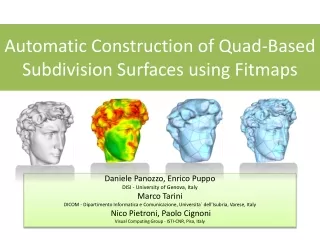 Automatic Construction of Quad-Based Subdivision Surfaces using  Fitmaps