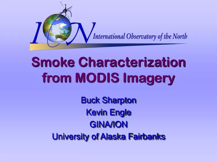 smoke characterization from modis imagery