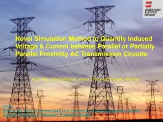 Videos Electric Arc from an De-energized Line Induced by Proximity Energized Circuits 1  2
