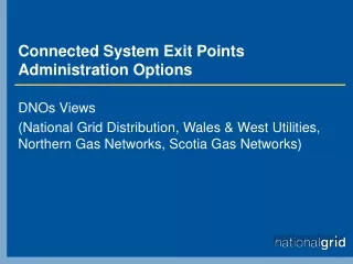 Connected System Exit Points Administration Options
