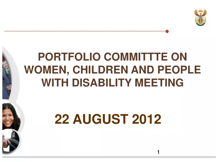 portfolio committte on women children and people with disability meeting