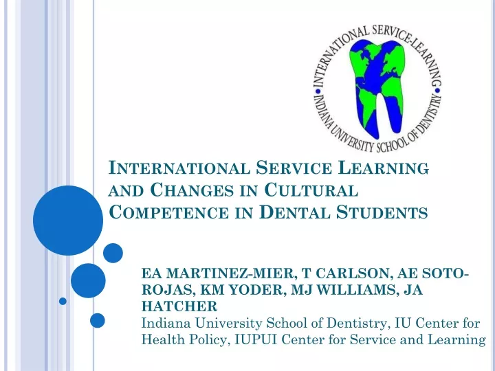 international service learning and changes in cultural competence in dental students