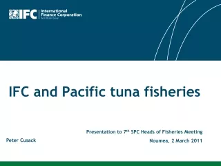 IFC and Pacific tuna fisheries