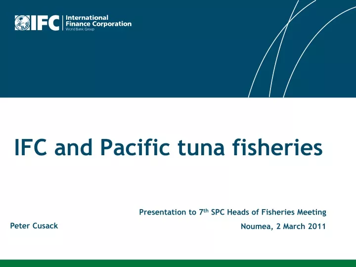 ifc and pacific tuna fisheries