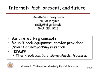 Internet: Past, present, and future