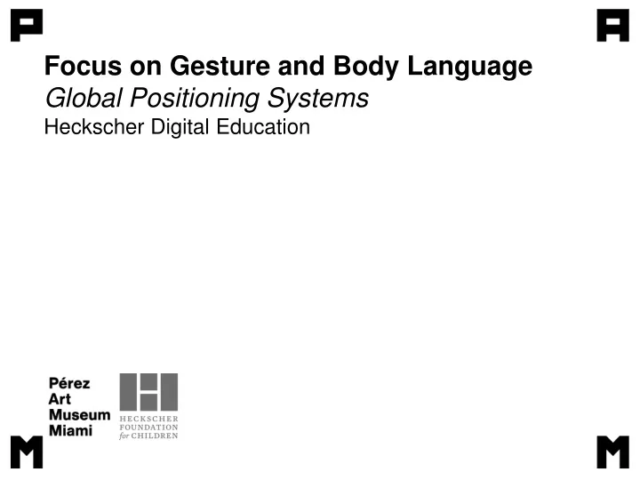 focus on gesture and body language global