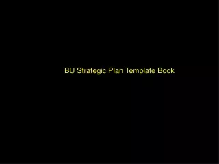 BU Strategic Plan Template Book